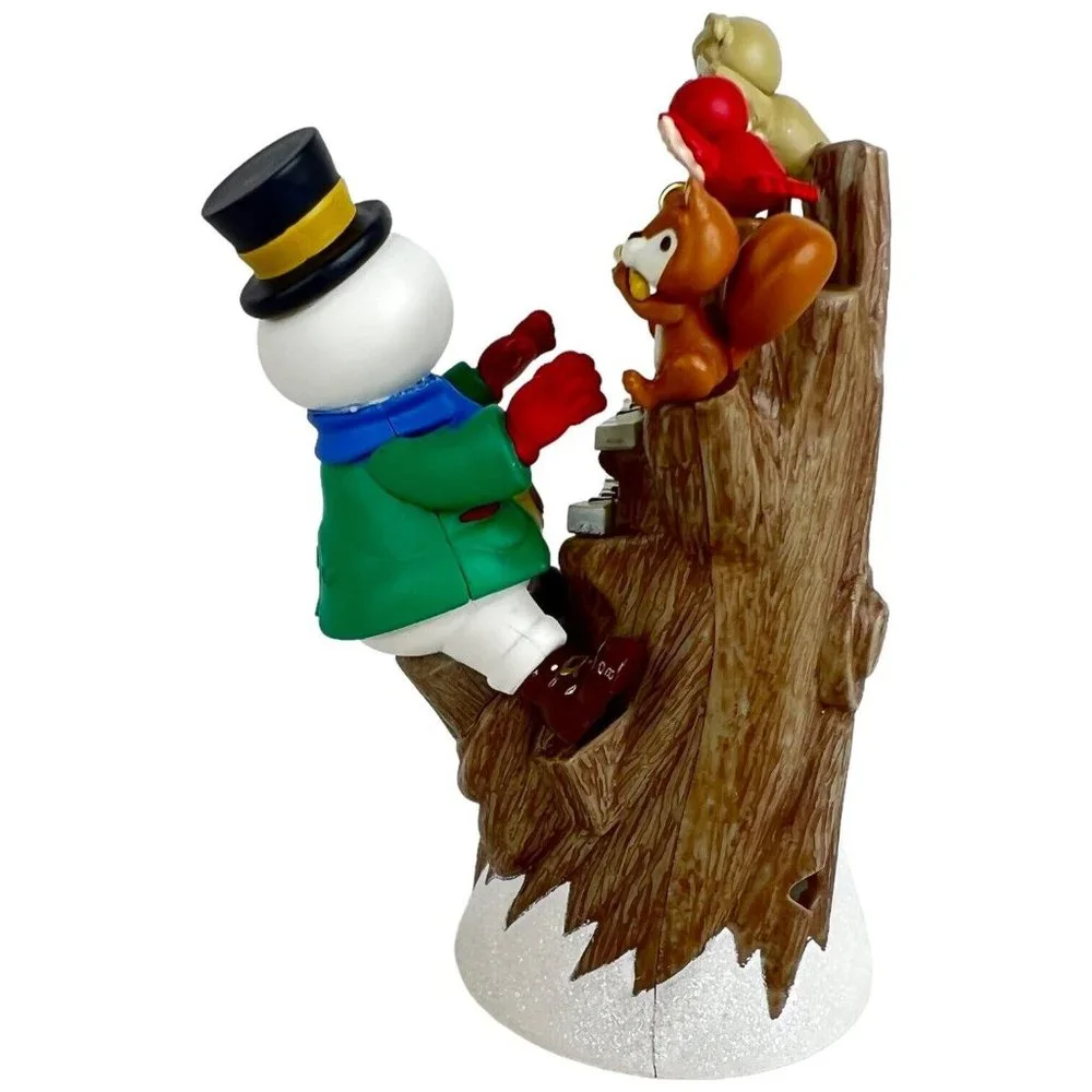 Hallmark Keepsake Ornament Hickory Tree Harmony‎ 2011 Snowman Light Sound Motion